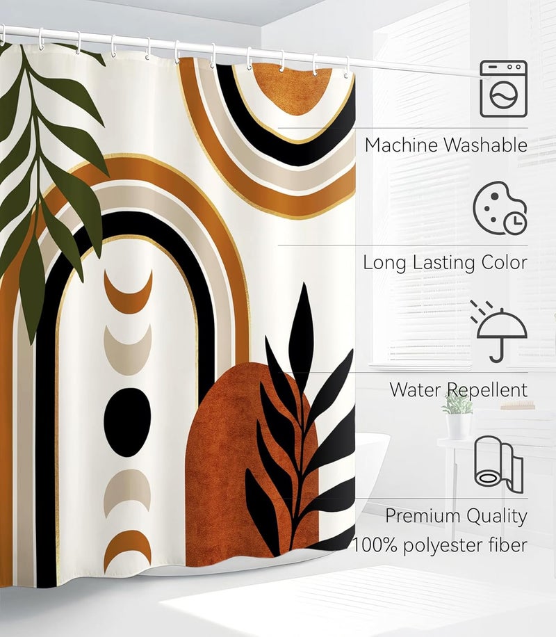Stanoha Shower Curtain for Bathroom Stall Boho Modern Cute Aesthetic Decorative Girly Waterproof Unique Art Boho Girls Chic Print Design Teen Pretty Women Cortinas de Baño Bathtub 72 x72 Inch - Image 3